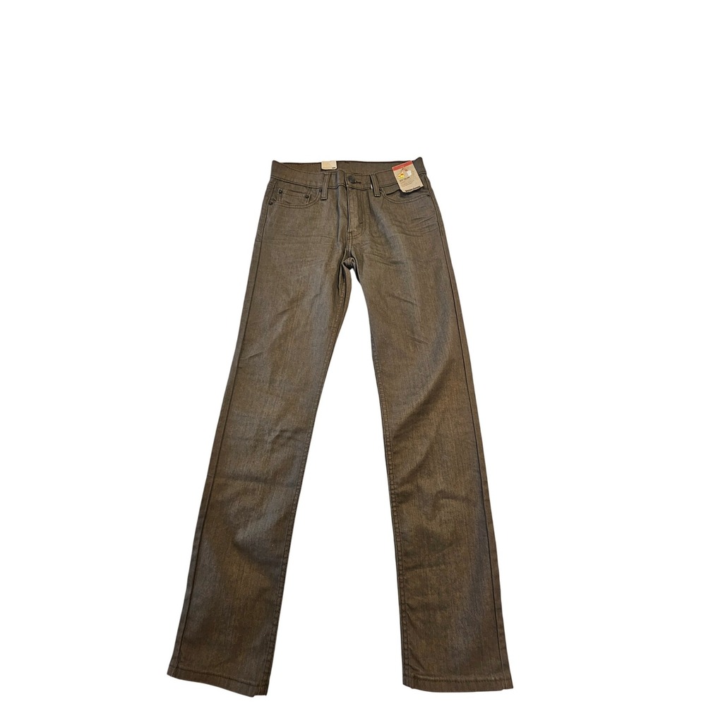 Levis 511 Slim Fit Brown Coated Stretch Jeans Mens 30x32 NWT